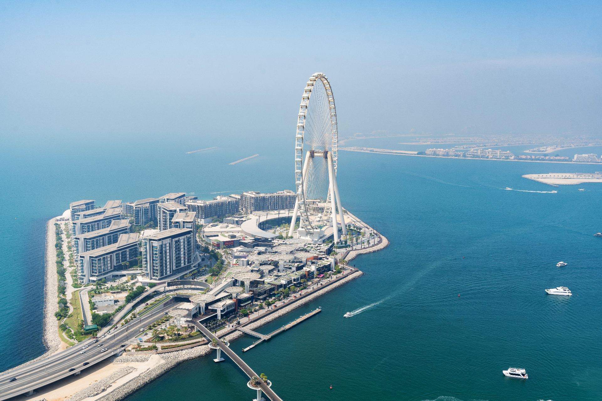 View from the residence balcony over Bluewaters Island and the Arabian Gulf