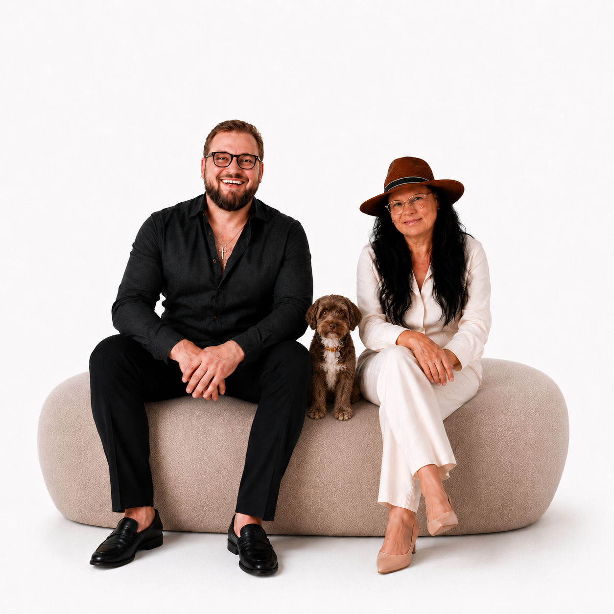 Christiane Sybille Lange and Tizian Sam Lange — founders of LANGE